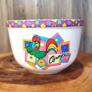 Vintage retro 2002 Kellogg's Corn Flakes Corny Cereal White Ceramic Cereal Bowl